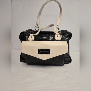 Mary Kay Black Beige Starter Consultant Bag/Case Tote Organizer Caddy  Supplies